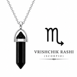 Obsidian Pencil Pendant (Vrishchik Rashi) Scorpio - AstroGuruji