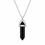 Obsidian Pencil Pendant (Vrishchik Rashi) Scorpio - AstroGuruji