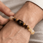 Pisces (मीन राशि) Zodiac Citrine & Tiger Eye Bracelet - AstroGuruji