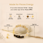 Pisces (मीन राशि) Zodiac Citrine & Tiger Eye Bracelet - AstroGuruji
