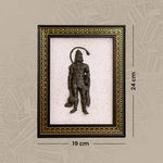 Pyrite Hanuman Ji on Selenite Frame - Astroguruji