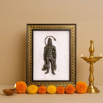 Pyrite Hanuman Ji on Selenite Frame - Astroguruji