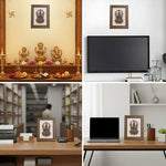Pyrite Lakshmi Ji on Selenite Frame - Astroguruji