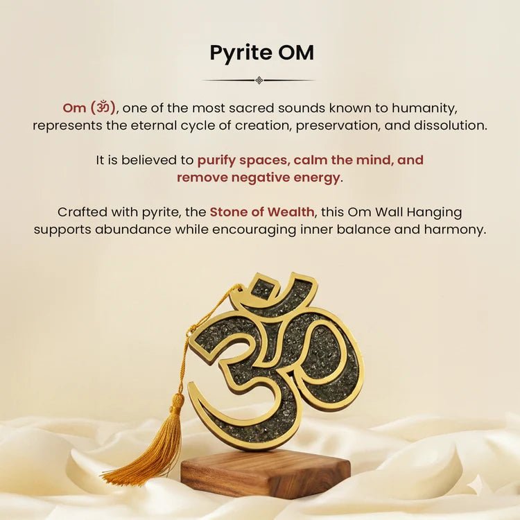 Pyrite Om Shanti Vastu Blessing - Astroguruji