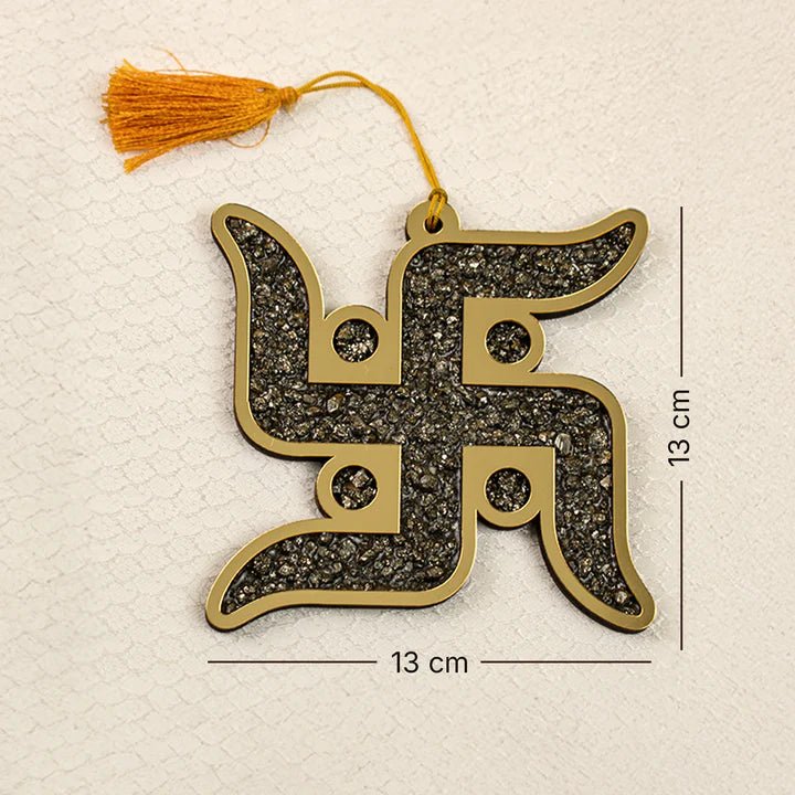 Pyrite Swastik Dhan Samriddhi Vastu Blessing - Astroguruji