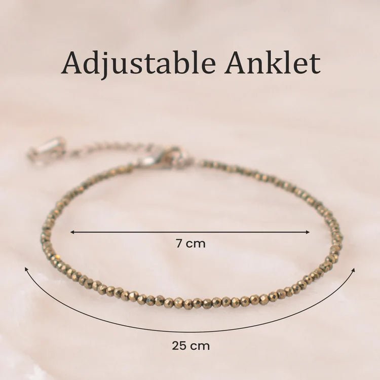 Raw Pyrite Anklet - Astroguruji