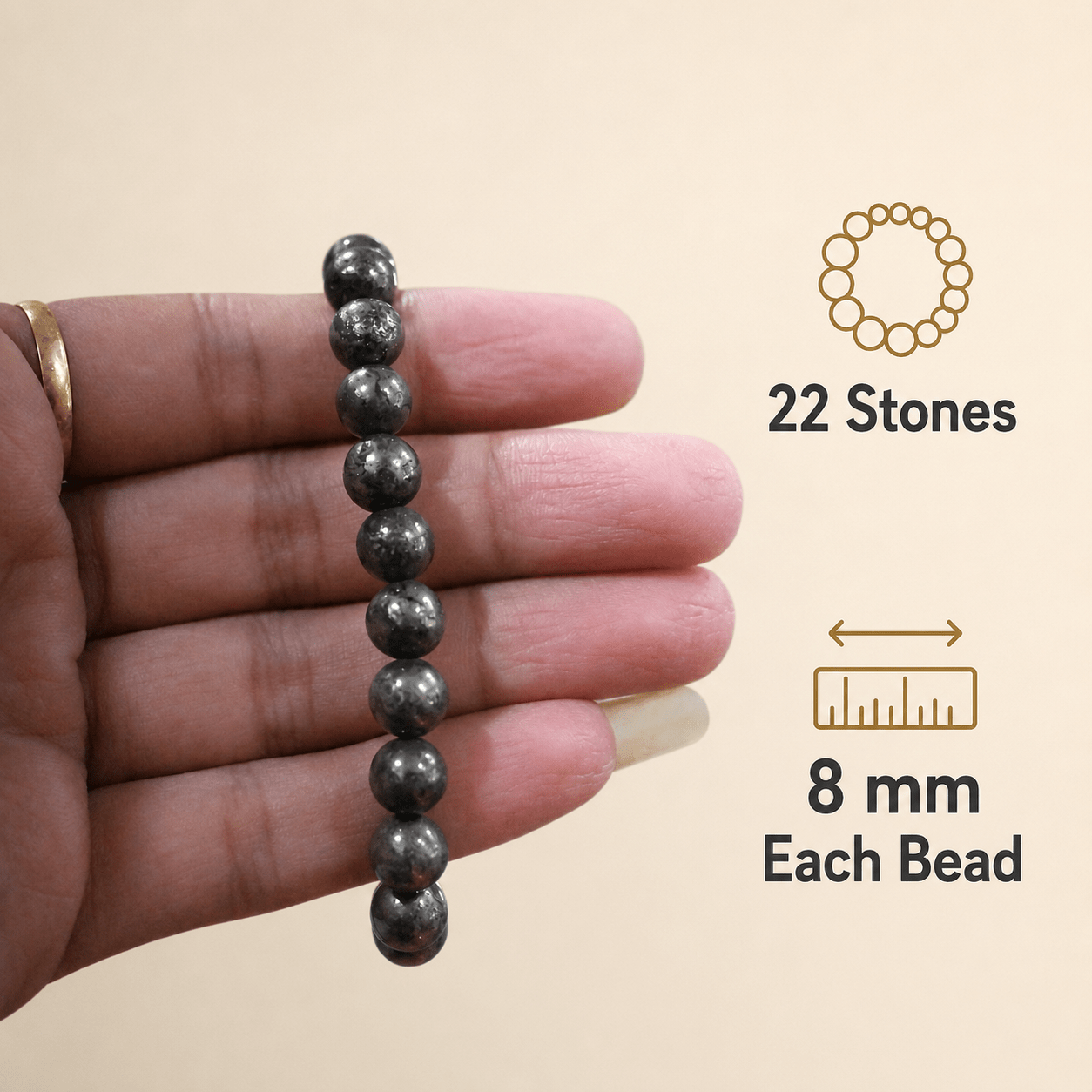 Raw Pyrite Bracelet for Money with FREE Raw Selenite Plate - AstroGuruji