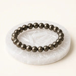 Raw Pyrite Bracelet for Money with FREE Raw Selenite Plate - AstroGuruji