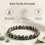 Raw Pyrite Bracelet with FREE Raw Selenite Plate - Astroguruji