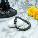 Raw Pyrite Bracelet with Om bead - Astroguruji