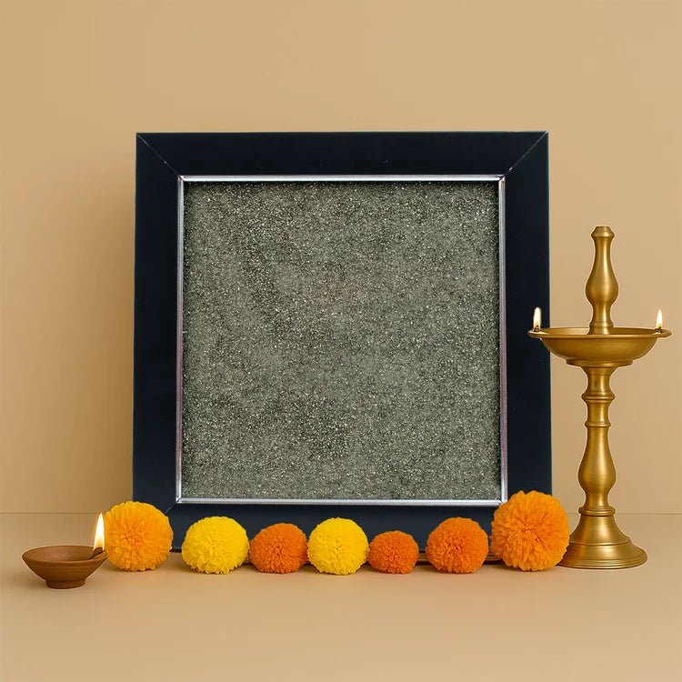 Raw Pyrite Dust Frame - Astroguruji