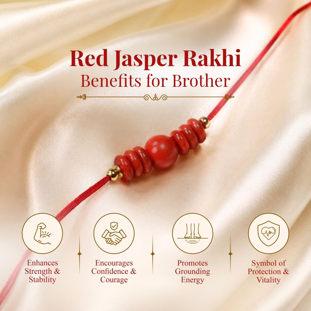 Red Jasper Rakhi - AstroGuruji