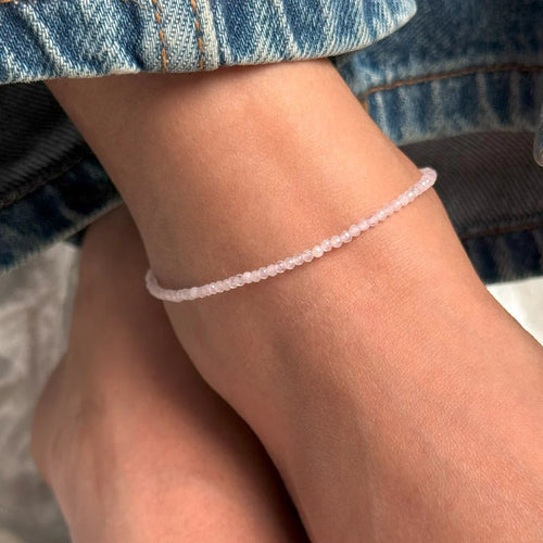 Rose Quartz Anklet for Love and Attraction - AstroGuruji