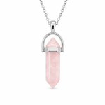 Rose Quartz Pencil Pendant (Vrishabha Rashi) Taurus - AstroGuruji
