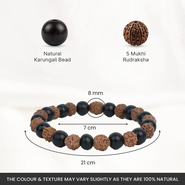 Rudraksha Karungali Bracelet 8mm - Astroguruji