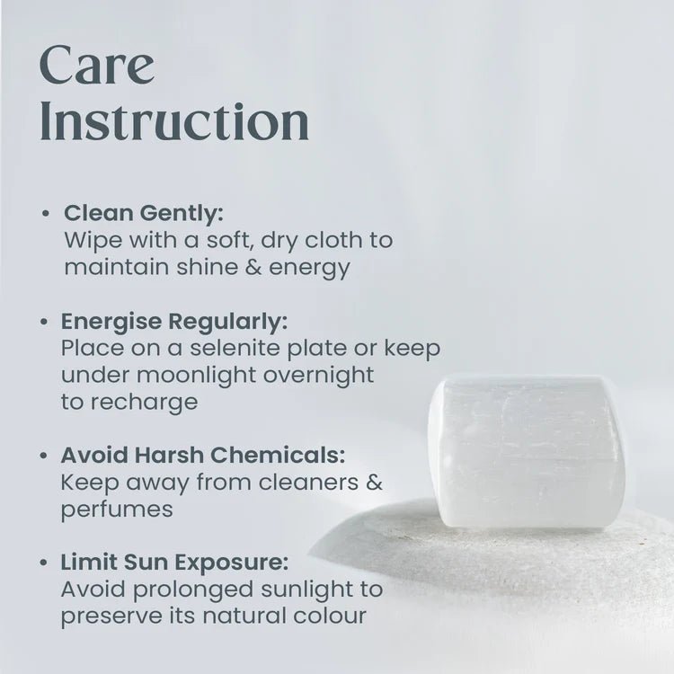 Natural Selenite Tumble Stone for Energy Balance - AstroGuruji
