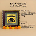 Shani Yantra on Raw Pyrite Frame - Astroguruji