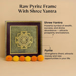 Shree Yantra on Raw Pyrite Frame - Astroguruji