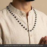 Silver Capped Karungali Malai - Astroguruji