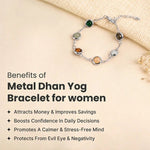 Silver Metal Dhan Yog Bracelet for Women - AstroGuruji