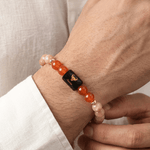 Taurus (वृषभ राशि) Zodiac Sunstone & Carnelian Bracelet - AstroGuruji
