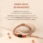 Taurus (वृषभ राशि) Zodiac Sunstone & Carnelian Bracelet - AstroGuruji