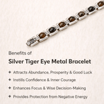 TIGER EYE METAL BRACELET - Astroguruji