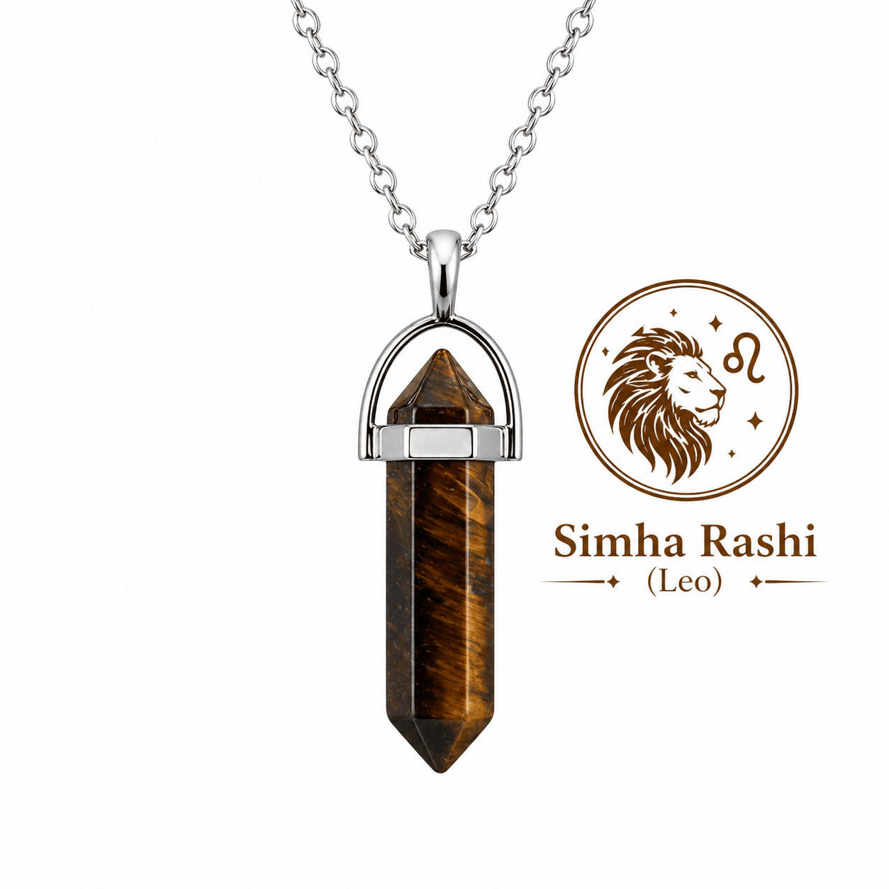 Tiger Eye Pencil Pendant (Simha Rashi – Leo) - AstroGuruji