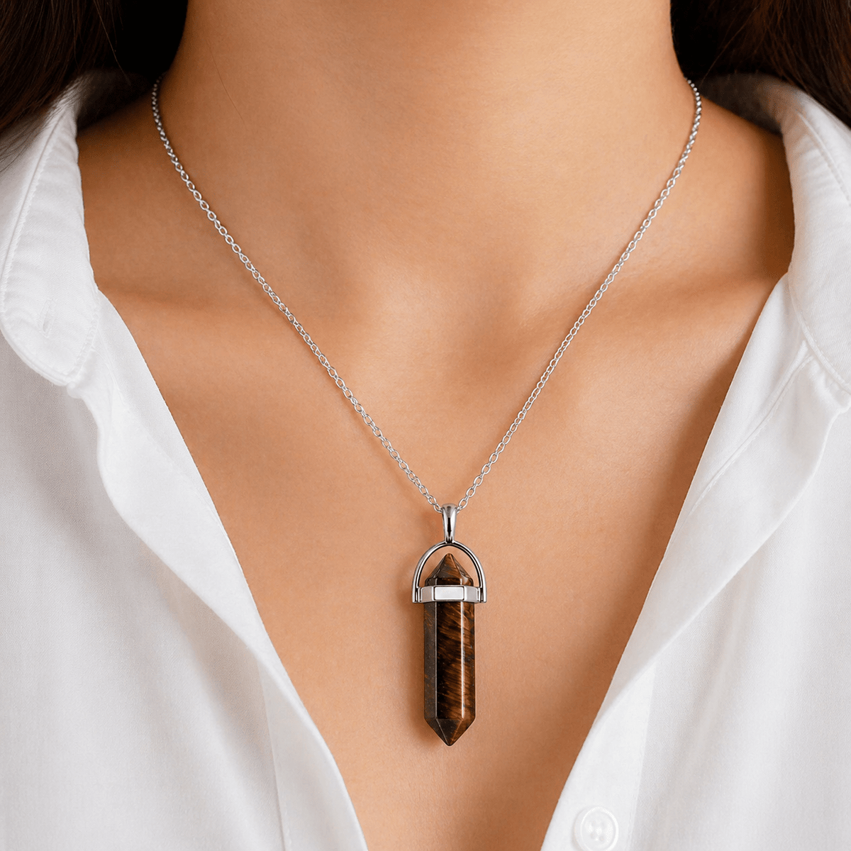 Tiger Eye Pencil Pendant (Simha Rashi – Leo) - AstroGuruji