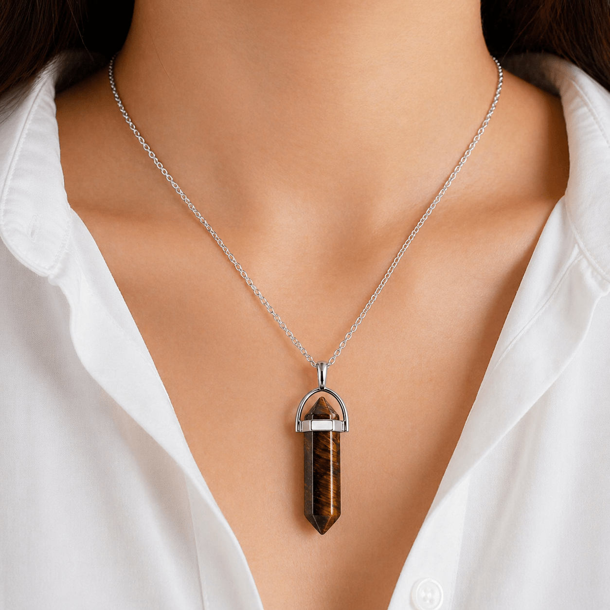 Tiger Eye Pencil Pendant (Simha Rashi – Leo) - AstroGuruji