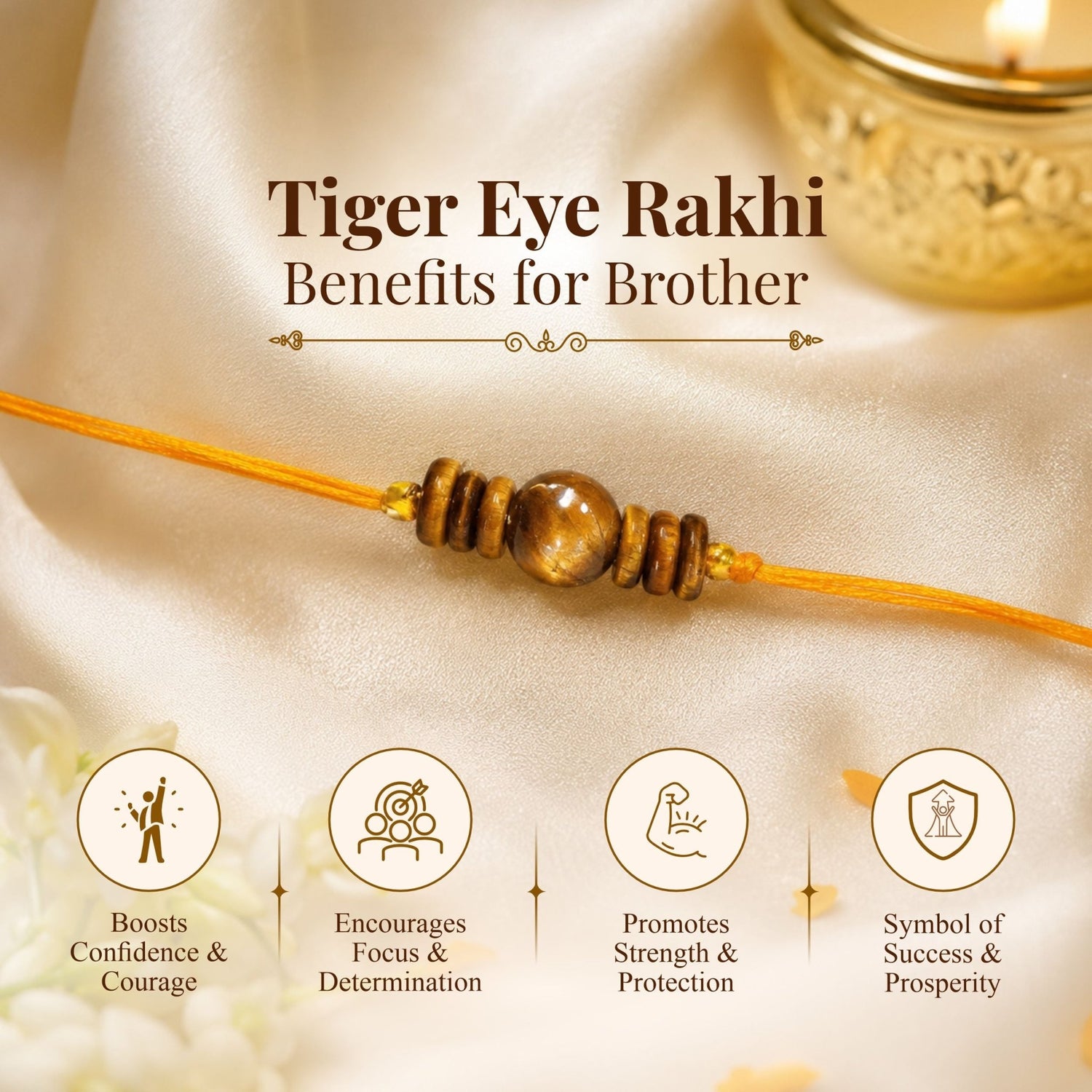 tiger eye Rakhi - AstroGuruji