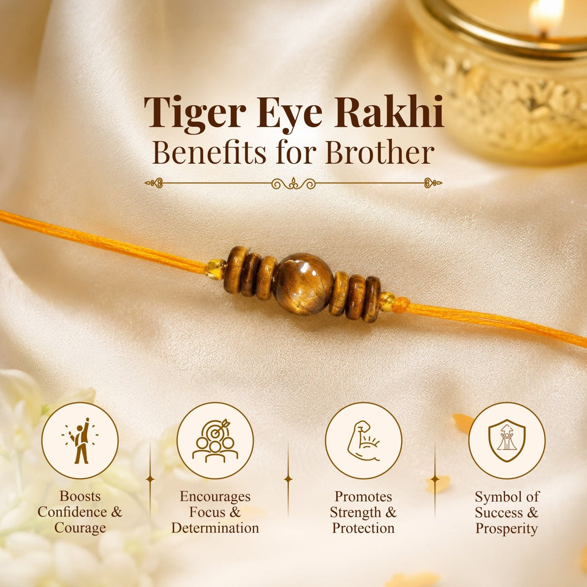 tiger eye Rakhi - AstroGuruji