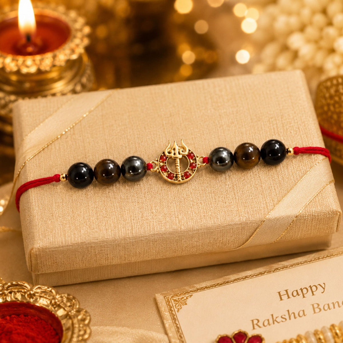 Tripal Protection Rakhi - AstroGuruji