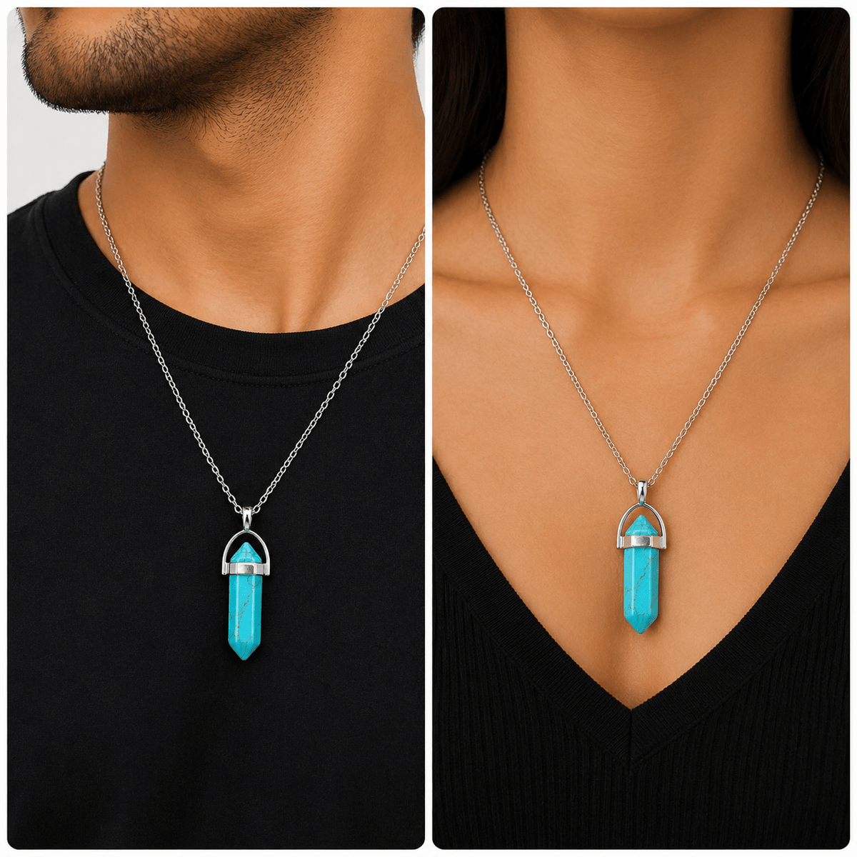 Turquoise Pencil Pendant (Dhanu Rashi) Sagittarius - AstroGuruji