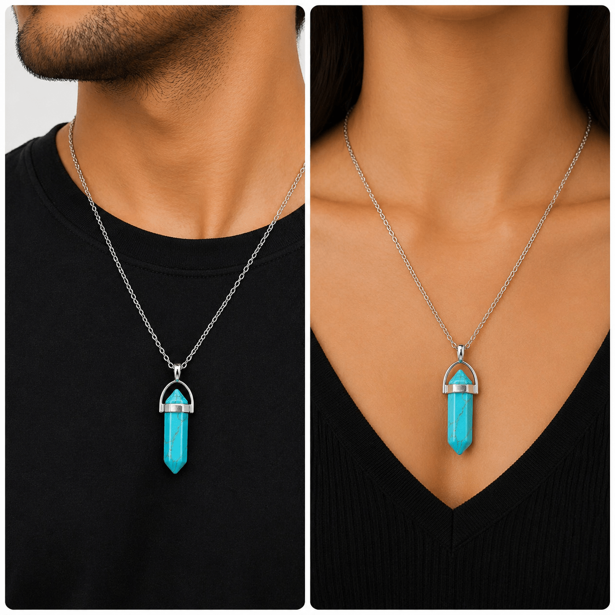 Turquoise Pencil Pendant (Dhanu Rashi) Sagittarius - AstroGuruji