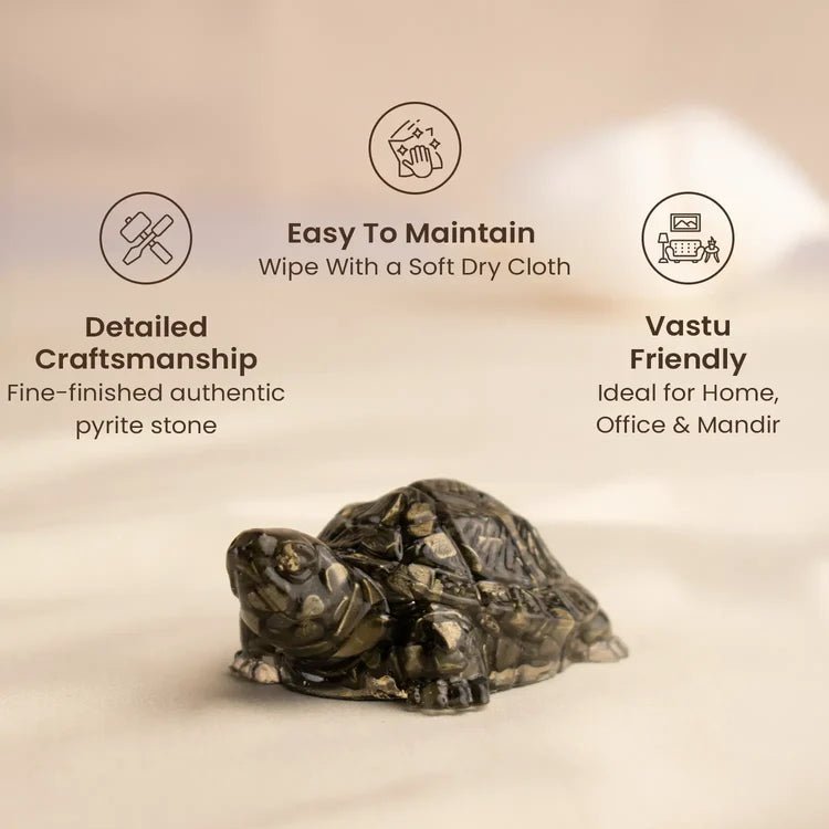 Vastu Pyrite Tortoise (Kachhua) - Astroguruji