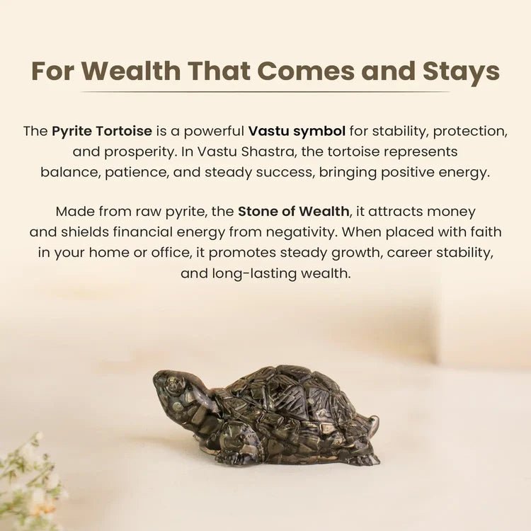 Vastu Pyrite Tortoise (Kachhua) - Astroguruji
