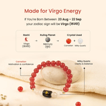 Virgo (कन्या राशि) Zodiac Carnelian & Milky Quartz Bracelet - AstroGuruji