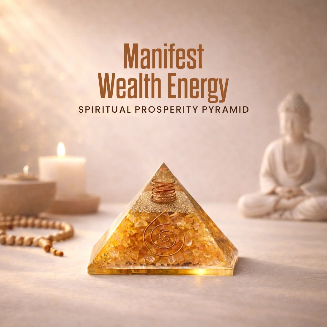 Vyapar Vridhi Pyramid - Made from Citrine Crystals - Astroguruji