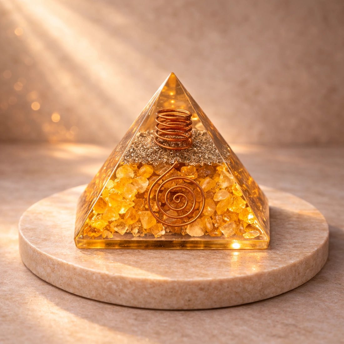 Vyapar Vridhi Pyramid - Made from Citrine Crystals - Astroguruji