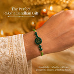 Wealth code green jade Rakhi - AstroGuruji