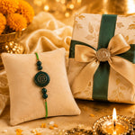 Wealth code green jade Rakhi - AstroGuruji