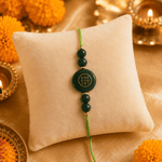 Wealth code green jade Rakhi - AstroGuruji